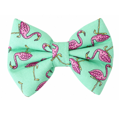 FLAMINGO- DAPPER DEXTER DOG BOW TIE