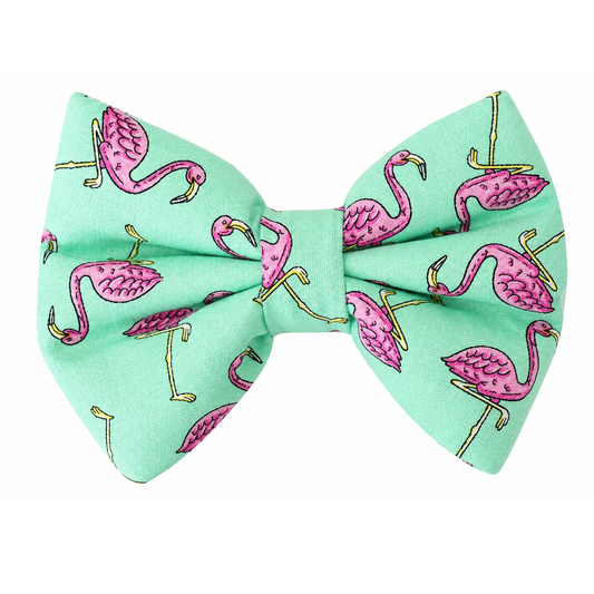 FLAMINGO- DAPPER DEXTER DOG BOW TIE
