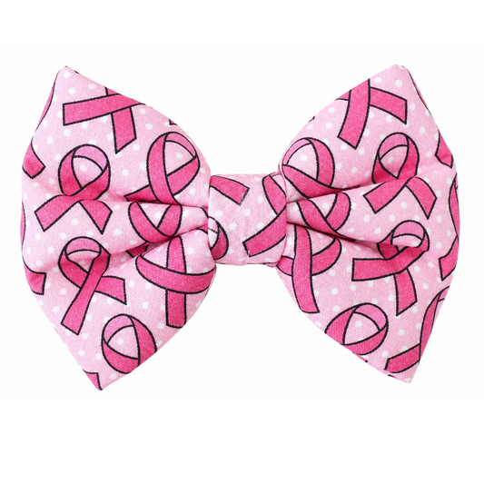 BREAST CANCER RIBBON- DAPPER DEXTER DOG BOW TIE