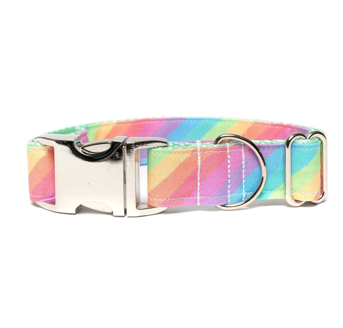 THICK RAINBOW STRIPLES - DOG COLLAR