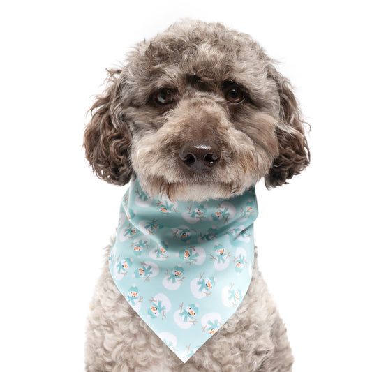 SNOWMAN - TRIANGLE DOG BANDANA BY DAPPER DEXTER