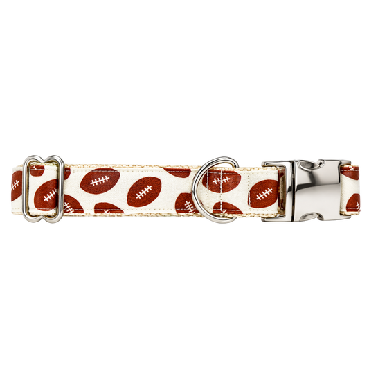 FOOTBALL (CREAM) - DOG COLLAR