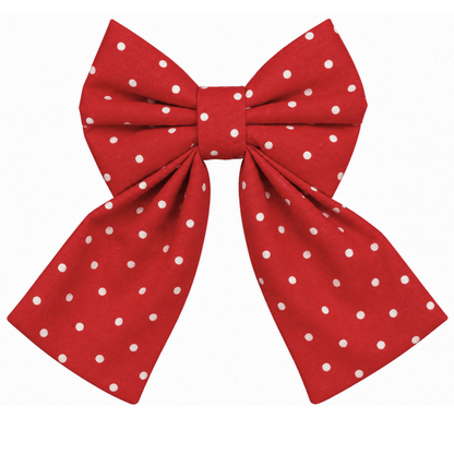 CRANBERRY POLKA DOT - SAILOR BOW