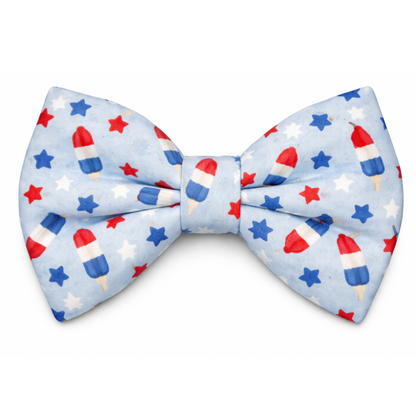LIGHT BLUE ROCKET POPS  - DAPPER DEXTER DOG BOW TIE