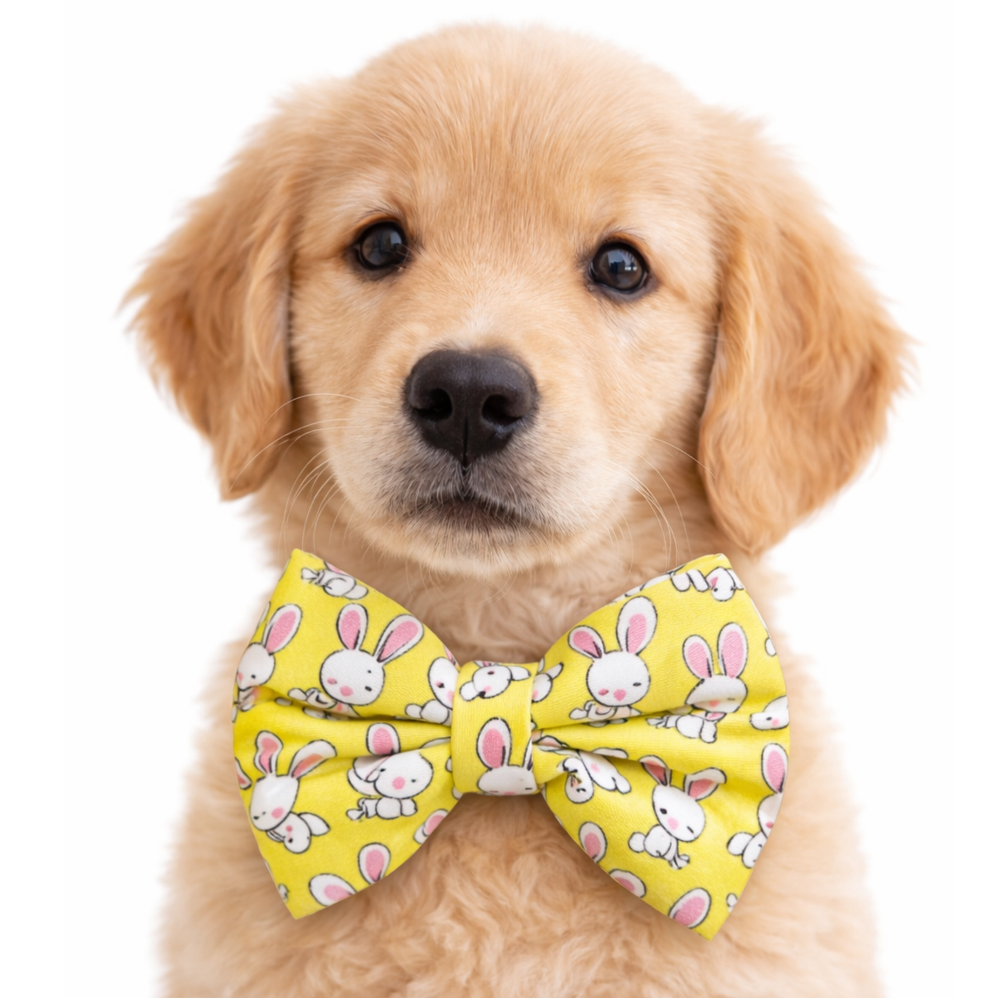 YELLOW BUNNY  - DAPPER DEXTER DOG BOW TIE