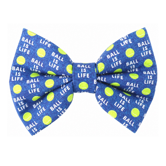 BALL IS LIFE- DAPPER DEXTER DOG BOW TIE