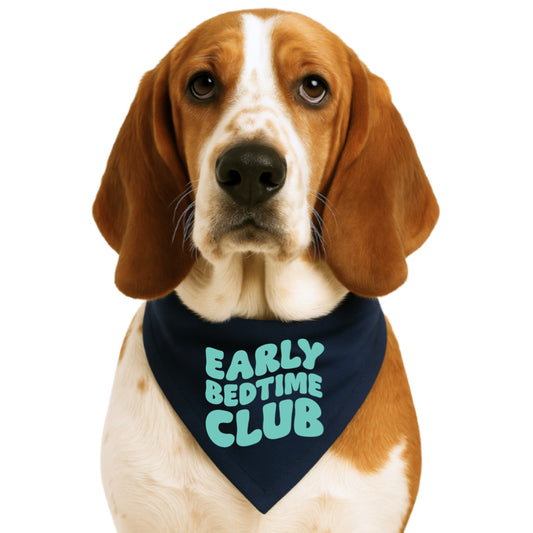 EARLY BEDTIME CLUB - CLASSIC DOG BANDANA