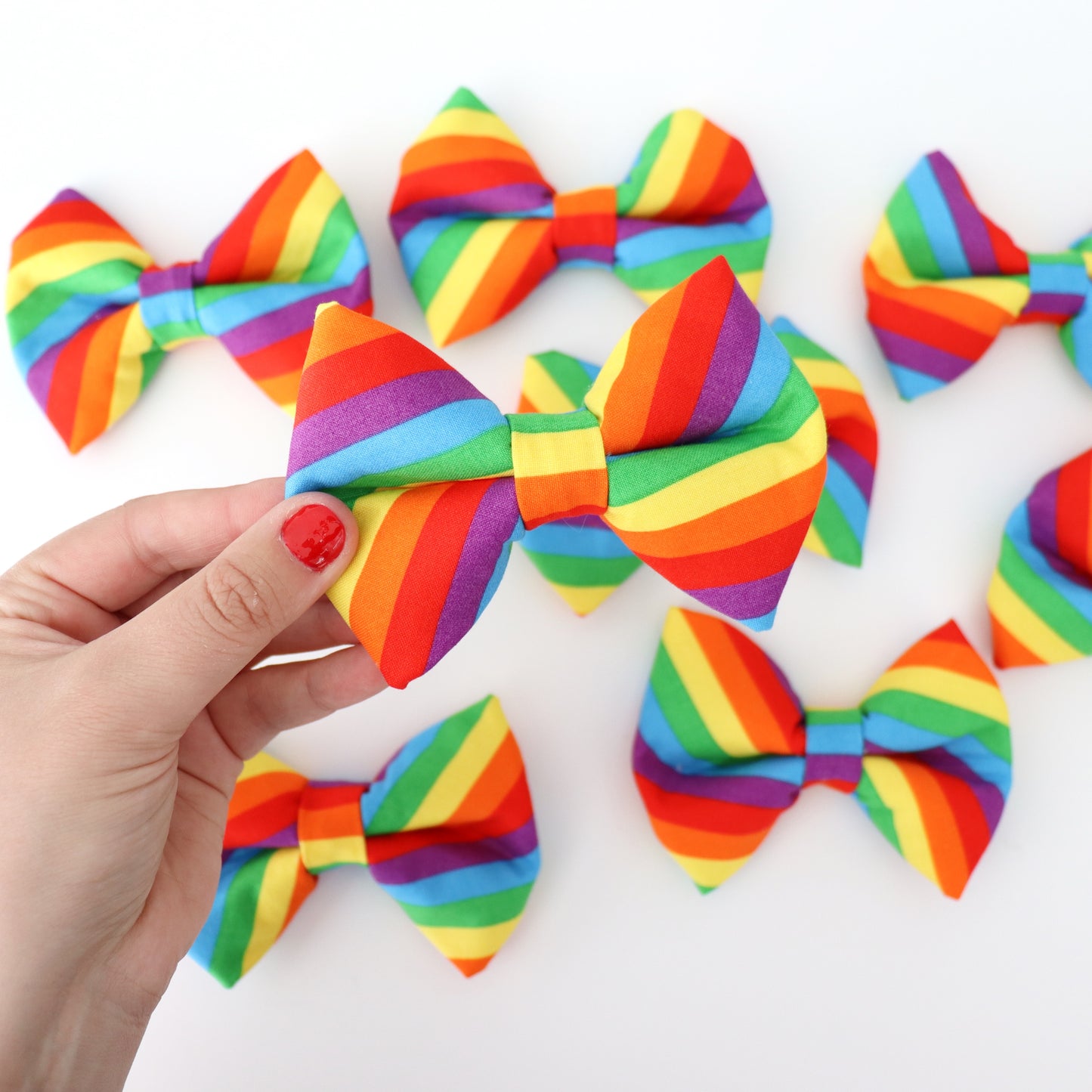 RAINBOW STRIPES - DOG BOW TIE BY DAPPER DEXTER