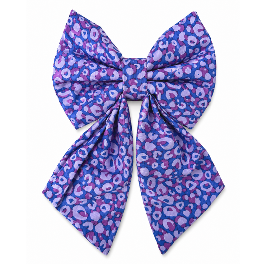 PURPLE ANIMAL PRINT - SAILOR BOW