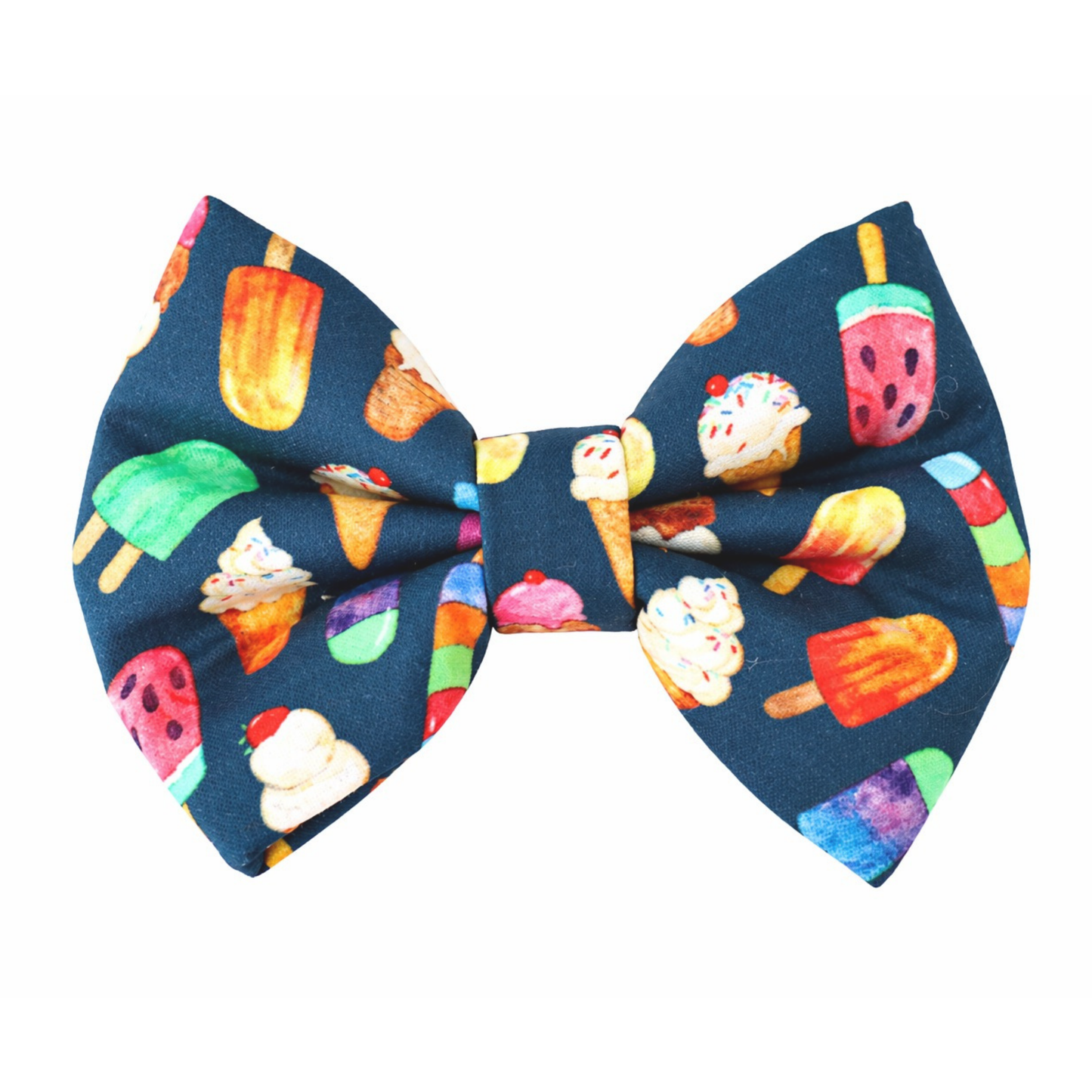 ICE CREAM (NAVY) - DAPPER DEXTER DOG BOW TIE