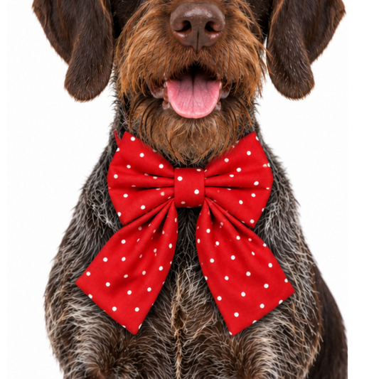 CRANBERRY POLKA DOT - SAILOR BOW