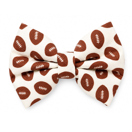 FOOTBALL (TAN) - DAPPER DEXTER DOG BOW TIE
