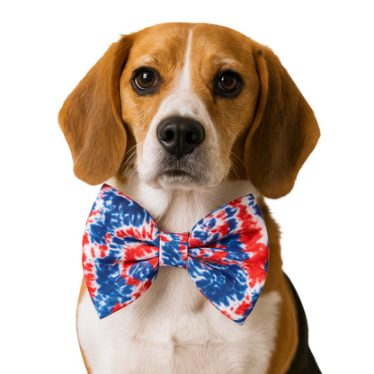 RWB SWIRL TIE DYE - DAPPER DEXTER DOG BOW TIE