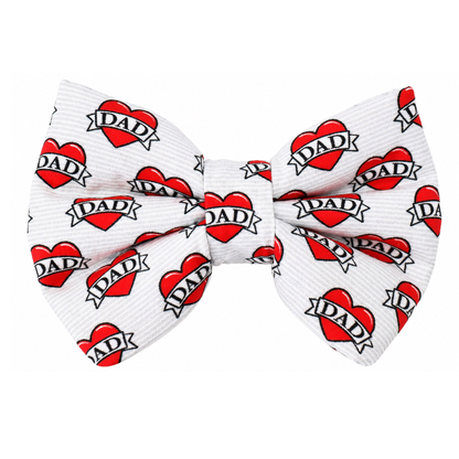 DAD (GRAY STRIPES) - DAPPER DEXTER DOG BOW TIE