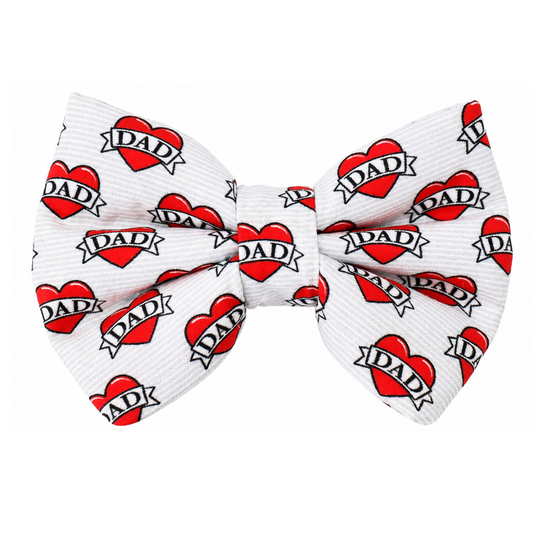 DAD (GRAY STRIPES) - DAPPER DEXTER DOG BOW TIE