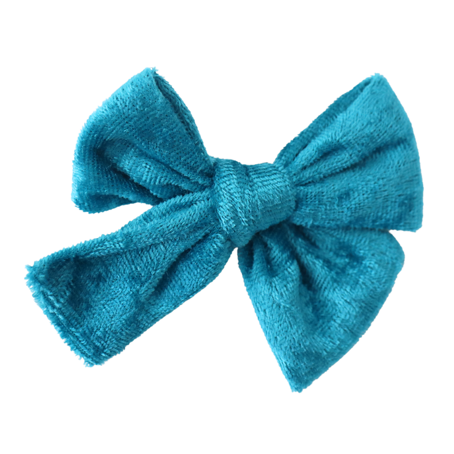 TEAL VELVET - HAIR BOW