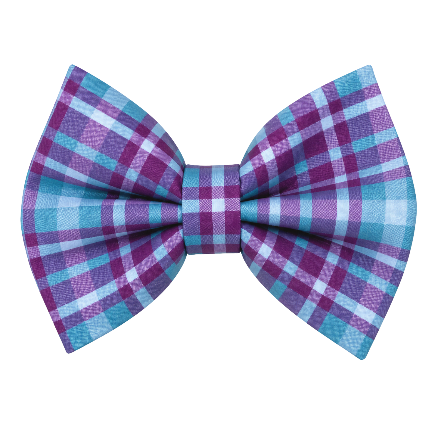 TEAL & PURPLE PLAID - DAPPER DEXTER DOG BOW TIE