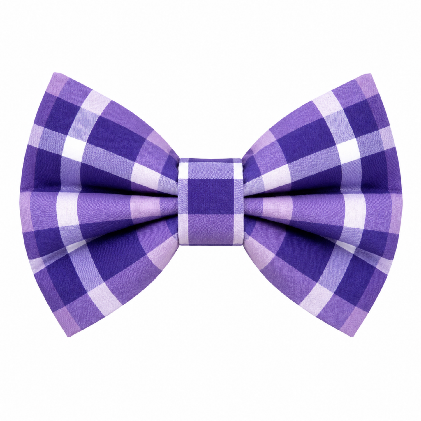 PUPRLE PLAID - DAPPER DEXTER DOG BOW TIE