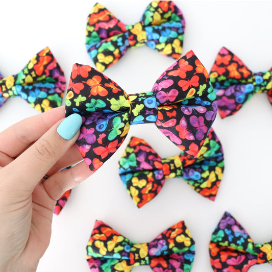 RAINBOW BUTTERFLY - DOG BOW TIE BY DAPPER DEXTER