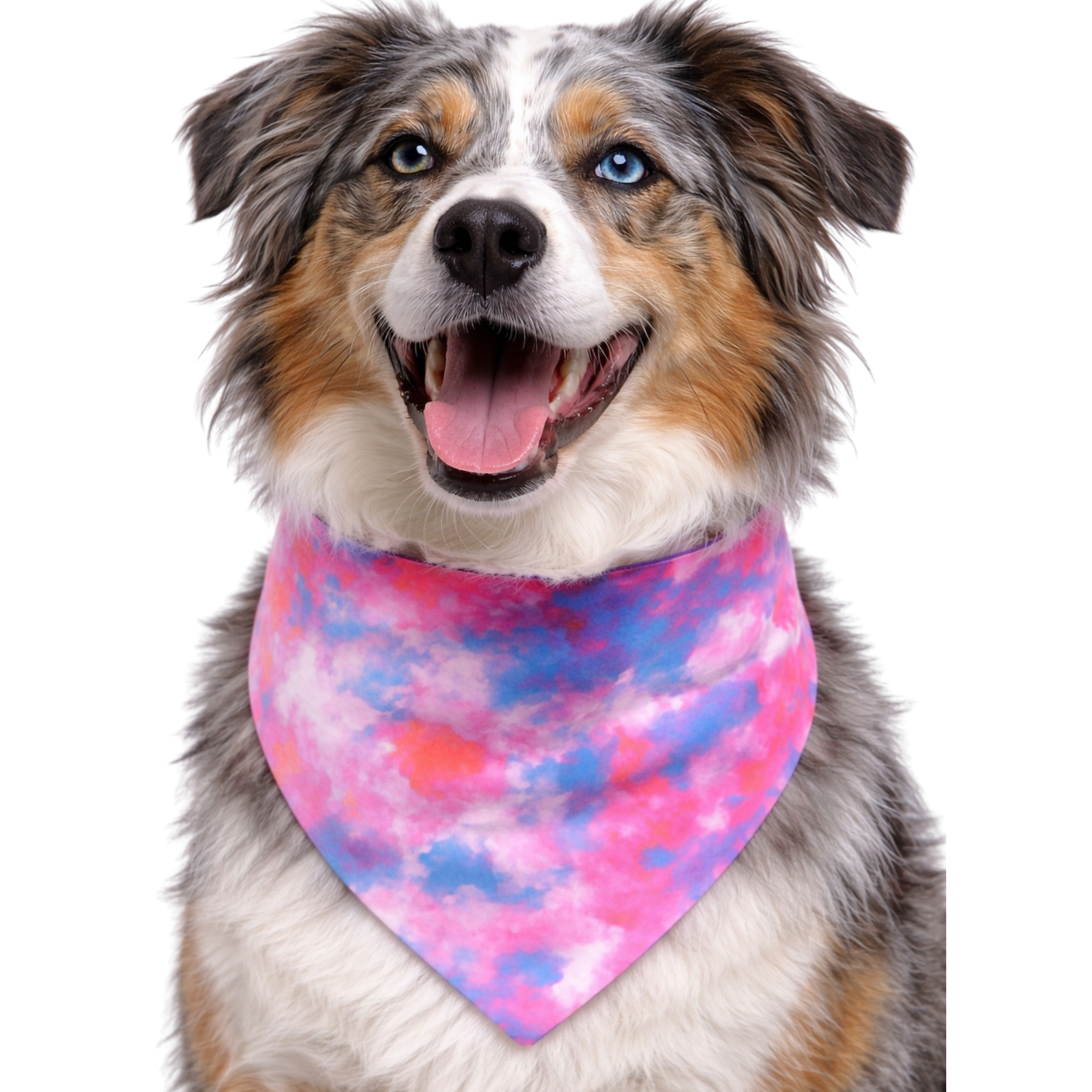 PINK & PURPLE TIE DYE - CLASSIC DOG BANDANA