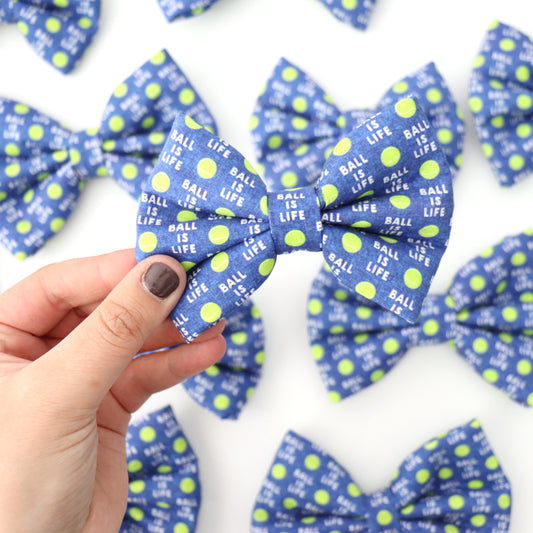 BALL IS LIFE- DAPPER DEXTER DOG BOW TIE