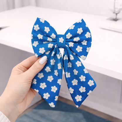 BLUE WITH FLOWERS - SAILOR BOW