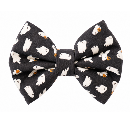 GHOSTS (BLACK) - DAPPER DEXTER DOG BOW TIE