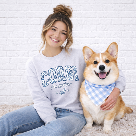 CORGI MOM - GRAY SWEATSHIRT
