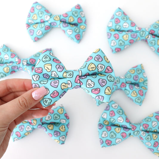 CANDY HEARTS - DOG BOW TIE BY DAPPER DEXTER