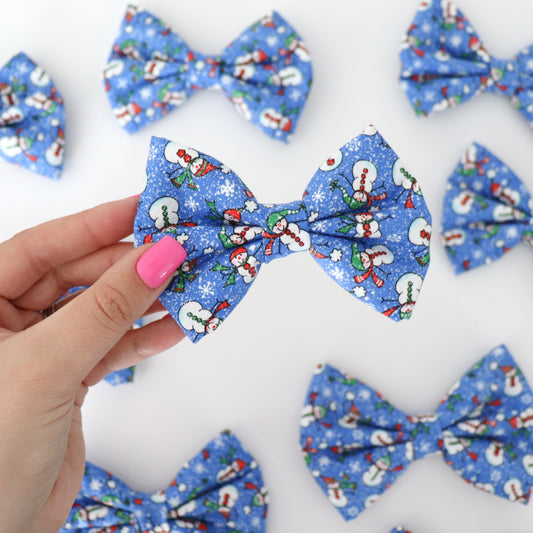 SNOWMAN - DOG BOW TIE BY DAPPER DEXTER