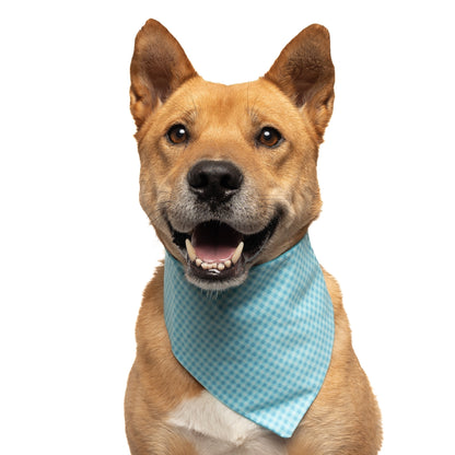 AQUA PLAID - CLASSIC DOG BANDANA