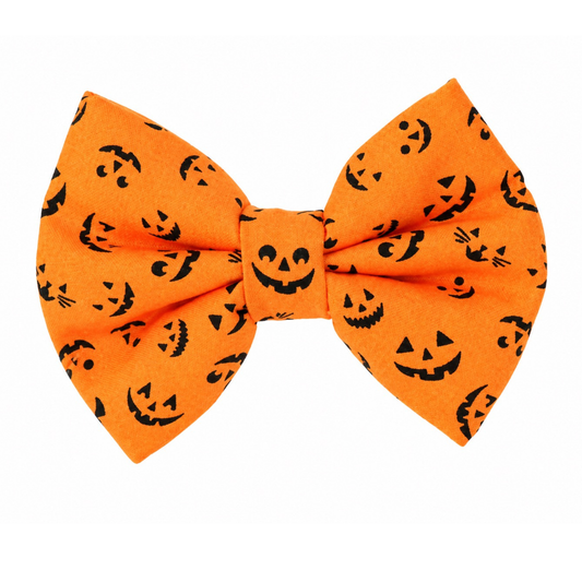 PUMPKIN FACES- DAPPER DEXTER DOG BOW TIE