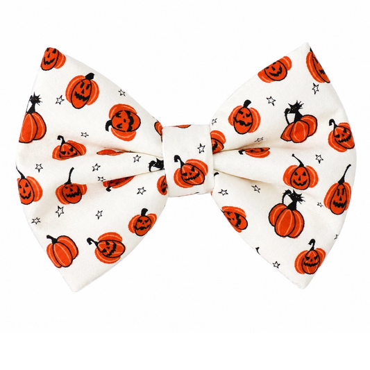 MINI PUMPKINS (ON CREAM) - DAPPER DEXTER DOG BOW TIE