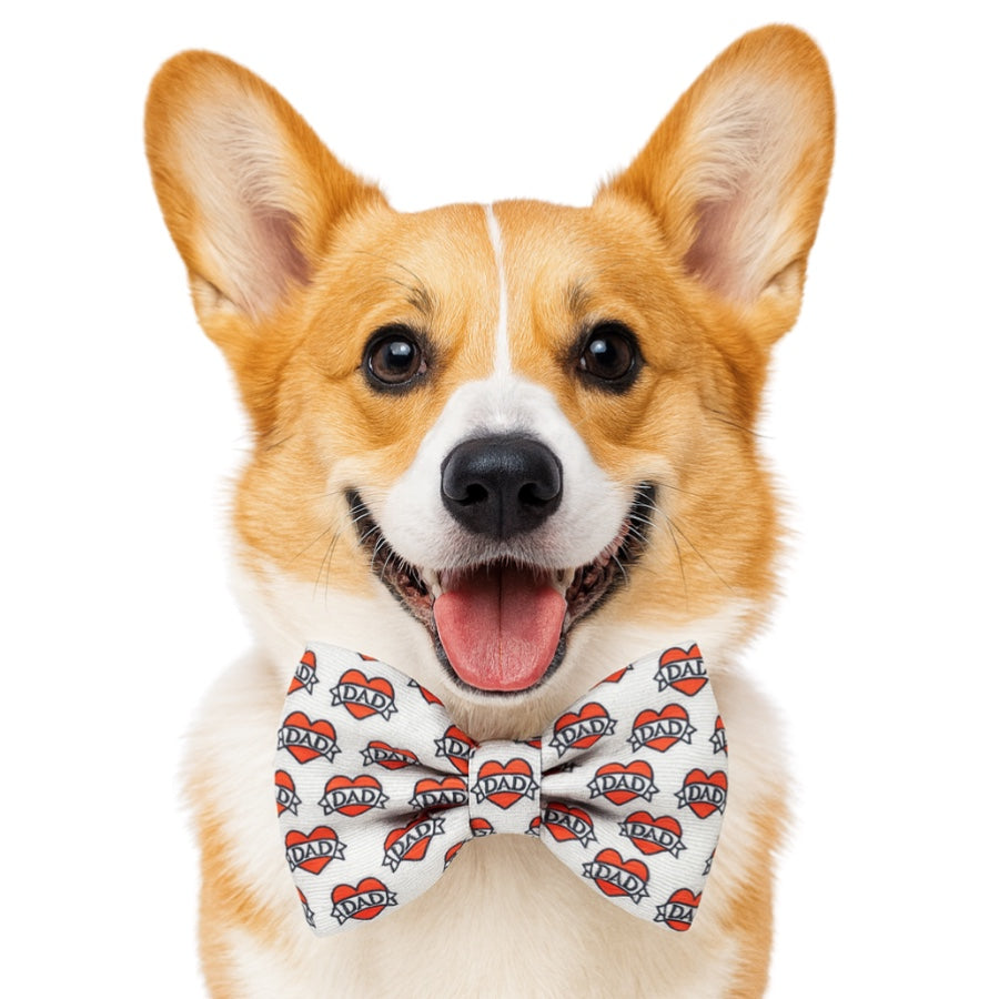 DAD (GRAY STRIPES) - DAPPER DEXTER DOG BOW TIE