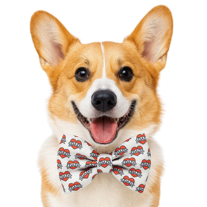 DAD (GRAY STRIPES) - DAPPER DEXTER DOG BOW TIE