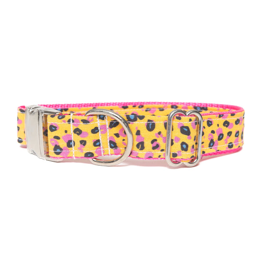 YELLOW ANIMAL PRINT  - DOG COLLAR