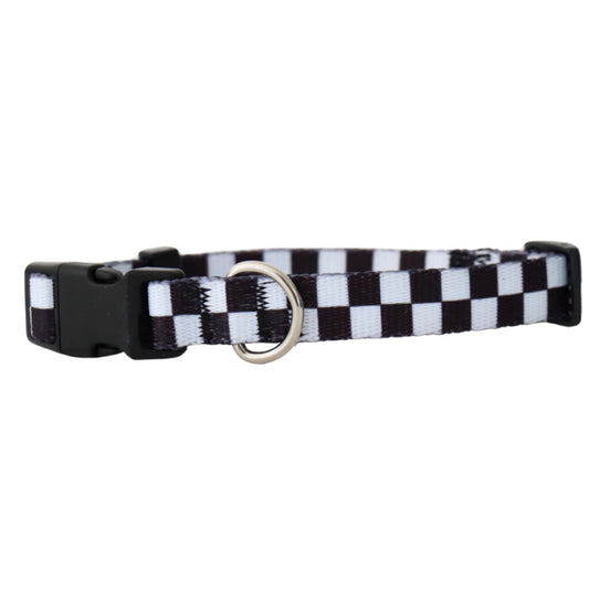 BLACK AND WHITE CHECKERED - EXTRA SMALL COLLAR