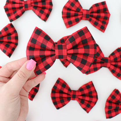BUFFALO PLAID - DAPPER DEXTER DOG BOW TIE