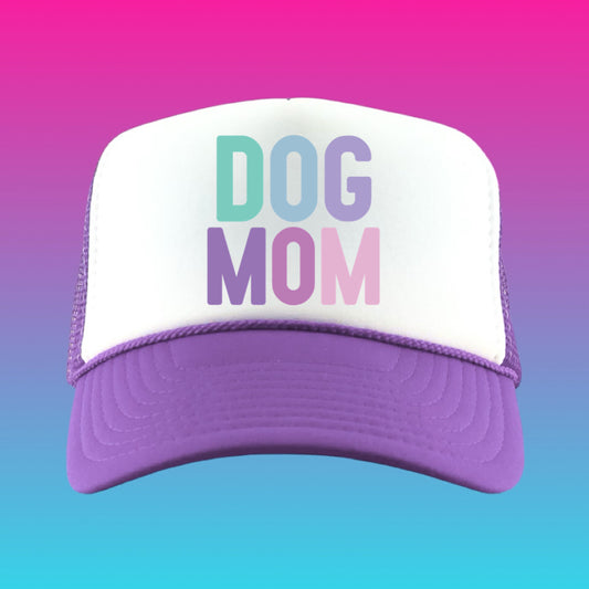 DOG MOM - PURPLE TRUCKER HAT