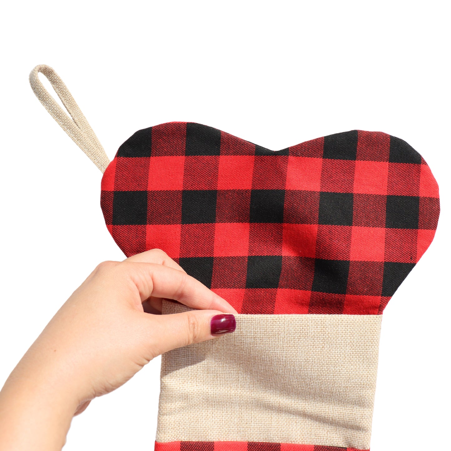 BUFFALO PLAID CHRISTMAS STOCKING