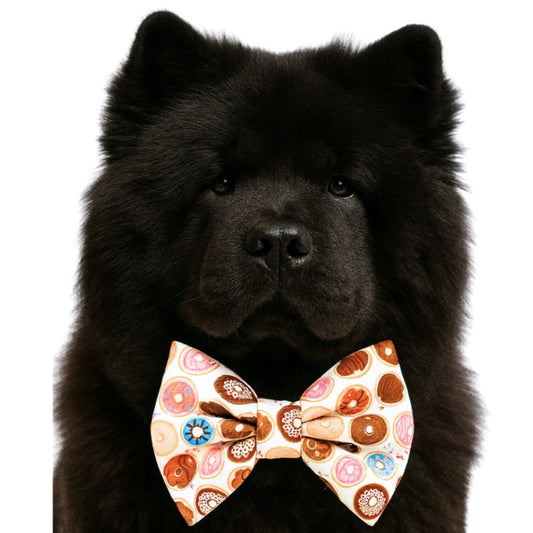 DONUTS (CREAM) - DAPPER DEXTER DOG BOW TIE