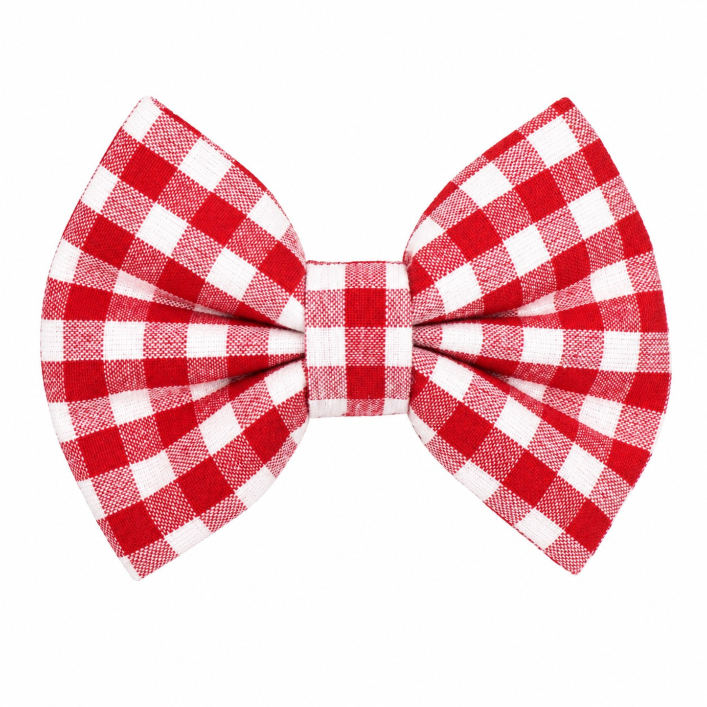 RED & WHITE PICNIC PLAID - DAPPER DEXTER DOG BOW TIE