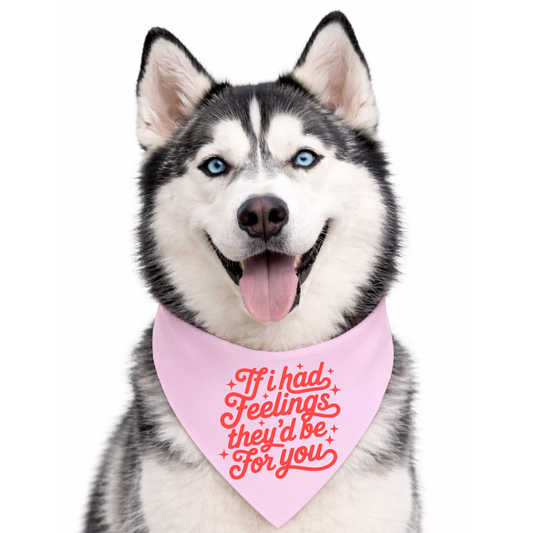 IF I HAD FEELINGS - CLASSIC DOG BANDANA