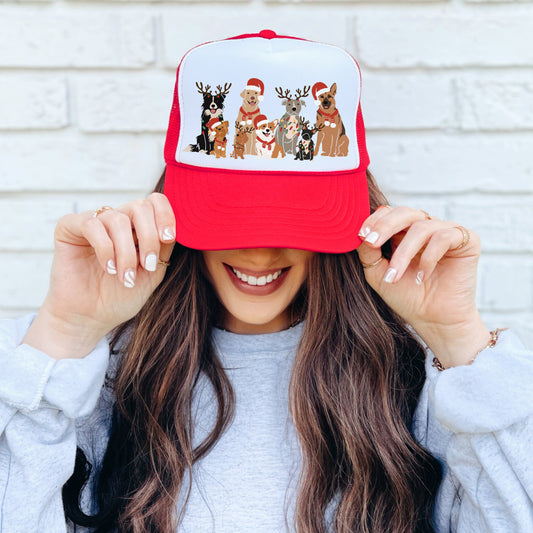 HOLIDAY DOGS - RED TRUCKER HAT