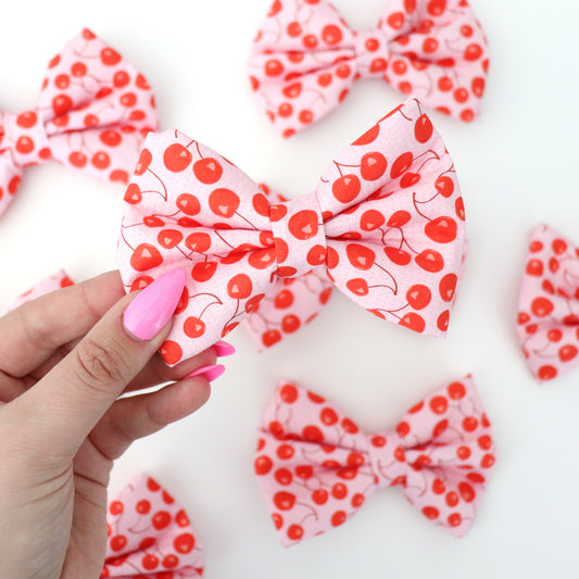 CHERRIES - DAPPER DEXTER DOG BOW TIE