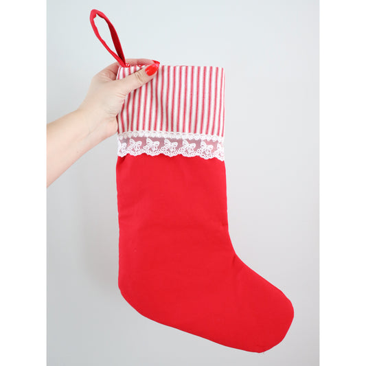 JOLLY RED - HANDMADE CHRISTMAS STOCKING