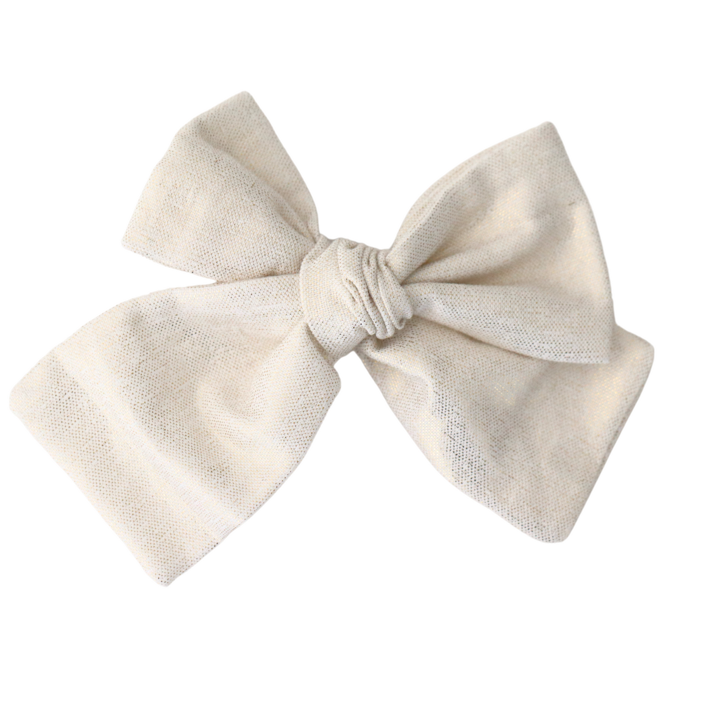 WHITE SHIMMER - HAIR BOW