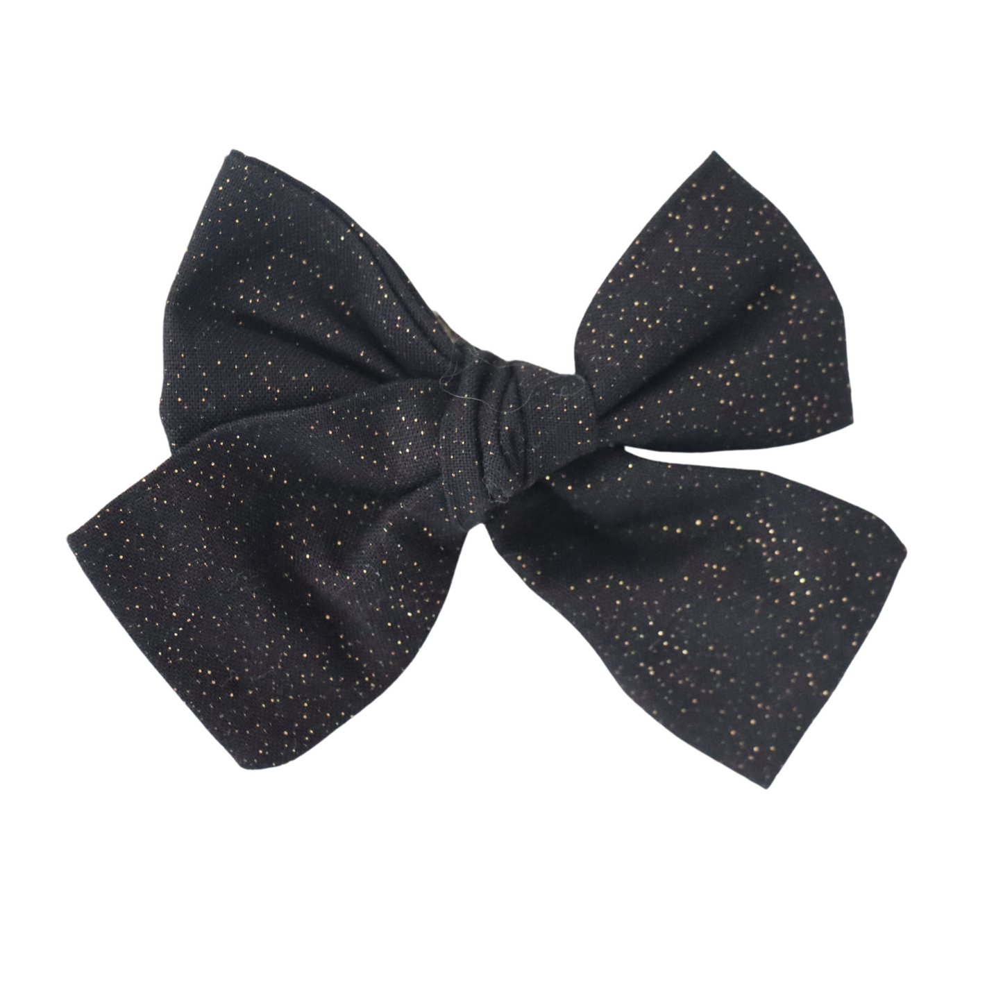 BLACK GLITTER - HAIR BOW