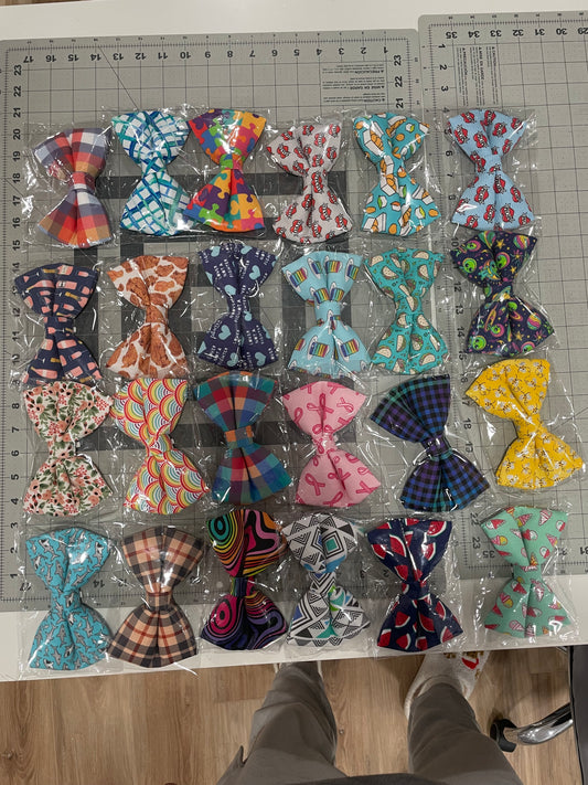 30 ASSORTED LARGE BOW TIES- PACK 4