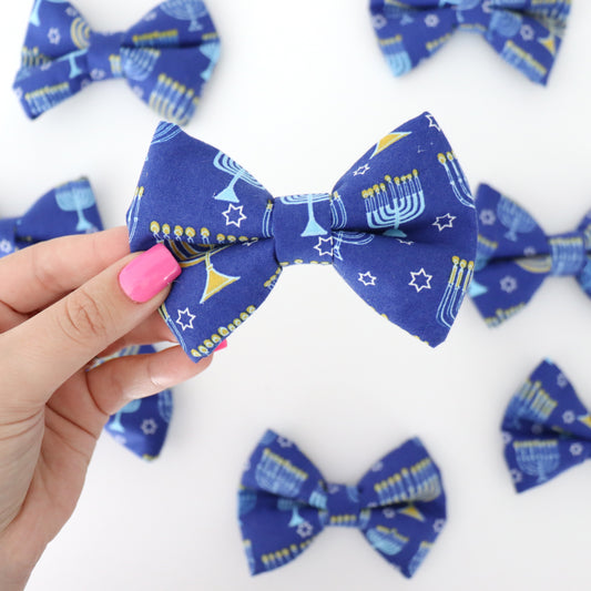 HANUKKAH - DOG BOW TIE BY DAPPER DEXTER